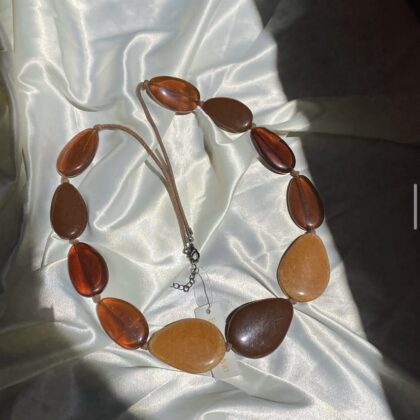 Brown stone necklace
